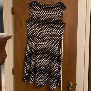🌸Like New Black w/ cream polka dots, A-line dress